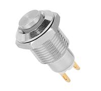 Alomejor Interruttore a Pulsante in Acciaio Inossidabile da 10 Mm Impermeabile per Controllo Accessi e Campanello 3V 1A