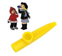 Alomejor Kazoo in Plastica Resistente con Suono Simile Al Sassofono per L'apprendimento Semplice e la Produzione Dell'umore - per Strumenti Acustici (YELLOW)