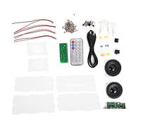 Alomejor Kit Altoparlante Bluetooth Fai-da-te con Amplificatore Ad Alta fedeltà per gli Amanti della Musica Altoparlanti in Acrilico Trasparente da 6 W (Lampada ad acqua corrente a comando vocale)