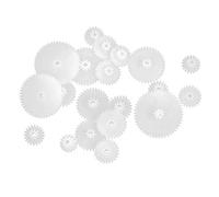 Alomejor Kit Assortimento Ingranaggi Robot Fai da Te - Set Ingranaggi in Plastica da 64 Pezzi per, Motore e Puleggia, Materiale ABS di Alta qualità, Ottimo per Accessori Giocattolo Modello