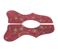 Alomejor Kit Battipenna per Chitarra con Autoadesivo, Pannello di Protezione per Chitarra da 2 Pezzi per Evitare Graffi, Set di Protezioni per Decorative 10,6 X 4,5 Pollici per Chitarristi (rosso)