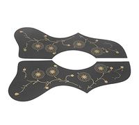 Alomejor Kit Battipenna per Chitarra con Autoadesivo, Pannello di Protezione per Chitarra da 2 Pezzi per Evitare Graffi, Set di Protezioni per Decorative 10,6 X 4,5 Pollici per Chitarristi (BLACK)