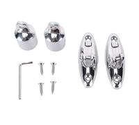 Alomejor Kit Cerniere Bimini Top in Acciaio Inox 316 | Include Cerniere Laterali per Montaggio su Ponte, Terminali a Occhiello, Viti, Chiave Esagonale, per Barche Marine, Barche