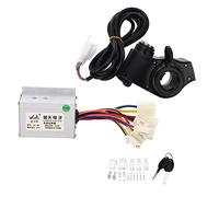 Alomejor Kit Controller Motore Spazzolato 24V 250w, Acceleratore a Pollice con Display di Potenza Digitale con Chiavi per la Conversione di Biciclette Elettriche