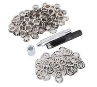 Alomejor Kit di 100 Strumenti per Occhielli Occhielli in Ottone Facili da Usare per Accessori di Abbigliamento e Progetti Artigianali
