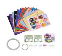 Alomejor Kit di Carte di Auguri Luminoso Fai -da -te Che Cambia Colore, Facile Assemblare il Progetto Origami, Include Guidare per Bambini