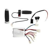 Alomejor Kit di Conversione Bici Elettrica 36V 500W, Controller Motore con Spazzole, Manopola Acceleratore, Interruttore Accensione, Custodia Metallo, per Biciclette Elettriche e Tricicli