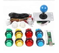 Alomejor Kit Joystick Fai-da-te Interfaccia USB, Joystick Illuminato a LED per PC PS2 Joystick per Giochi PS3