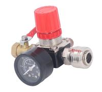 Alomejor Kit Regolatore Compressore D'aria con Manometro 0-180 Psi, Stile Europeo Durevole per Utensili Pneumatici, Materiale in Ghisa (3/8 di pollice)