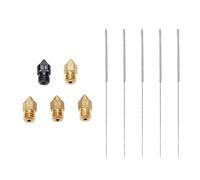 Alomejor Kit Ugelli Stampante 3D da 20 Pezzi Ugelli Estrusore in Ottone di Alta qualità per Filamenti CR10 Ender 3 1.75mm 0.2mm 0.4mm 0.6mm 0.8mm