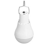 Alomejor Lampadina LED solare USB a luce bianca a risparmio energetico solare con gancio per campeggio all'aperto di emergenza, materiale ABS, 1,8 x 2,4 x 5,5 pollici, lampadina a pannello per