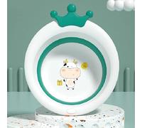 Alomejor Lavabo per Bambini, Materiale TPE Morbido e Durevole (verde scuro) | Conservazione portatile, Previene le infezioni alla forcella, Facile da pulire, Design impilabile
