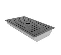 Alomejor Lavello da Piccolo in Acciaio Inossidabile con Vassoio Antiscivolo e Copertura in Rete Filtrante per Bar da tè da Appoggio, 1 Set da 6 Pezzi (BLACK)