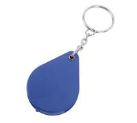 Alomejor Lente D'Ingrandimento Pieghevole Portachiavi Tascabile Mini Lente D'Ingrandimento Ingrandimento 10X Scatola Protettiva/coperchio per Leggere in Movimento Adulti All'aperto (BLUE)