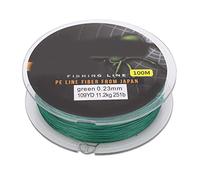 Alomejor Lenza da Pesca Multicolore da 100 M, Corpo a Filo Liscio con Buon Ingresso D'acqua per Laghetto e Pesca in Mare (Verde 2.0)