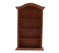 Alomejor Libreria per la Casa delle Bambole, 1:12 Scala Birch Wood Adeguata a Mano con Ripiani a 4 Livelli per le Collezioni di in Miniatura