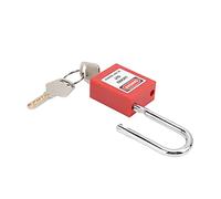Alomejor Lucchetto Tagout Durevole, Lucchetto in Acciaio Anti-ultravioletto per Blocco Isolamento, 38 Mm con 2 Chiavi