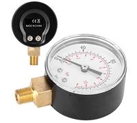 Alomejor Manometro con Lettura Digitale Chiara per Acqua, Olio, Gas, Liquidi, Misuratore di Pressione a Vuoto a Doppia Scala per Applicazioni Automobilistiche