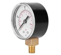 Alomejor Manometro con Lettura Digitale Chiara per Acqua, Olio, Gas, Liquidi, Misuratore di Pressione a Vuoto a Doppia Scala per Applicazioni Automobilistiche