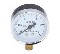 Alomejor Manometro da 1/4 NPT con Quadrante Trasparente e Resistente Alloggiamento in Acciaio Inossidabile per Test della Pressione del Fluido (0~2.5Mpa)