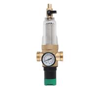 Alomejor Manometro della Valvola del Riduttore di Pressione Dell'acqua con Filtro Riutilizzabile, Facile Installazione per Uso Domestico, Adattatore da 3/4 Pollici