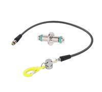 Alomejor Manometro per Immersione, Misuratore di Pressione Sommergibile con Quadrante Luminoso e Tubo in Fibra di Carbonio Intrecciato, per Attrezzatura Subacquea Subacquea (65 cm)