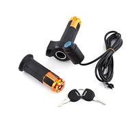 Alomejor Manopola Acceleratore per Manubrio di Bici Elettriche e Scooter - Impugnatura Accelerator Grip con Display LED - Design Golden - Adatto a e Veicoli a Motore - Comando Elegante e Pratico