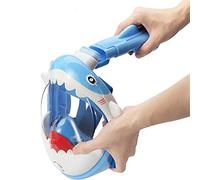 Alomejor Maschera da Snorkeling Integrale per Bambini Vista Panoramica a 180 Gradi Silicone Liquido Antiappannamento Facile da Respirare per Lo Snorkeling Subacqueo (Blue)