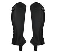 Alomejor Mezza Cuffia in Pelle PU Super Fibra, Ergonomia Progettata con Cerniera a Tutta Lunghezza e Chiusura a Scatto sul Fondo, per la Protezione dei Polpacci Nell'equitazione (S)