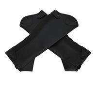 Alomejor Mezza Cuffia in Pelle PU Super Fibra, Ergonomia Progettata con Cerniera a Tutta Lunghezza e Chiusura a Scatto sul Fondo, per la Protezione dei Polpacci Nell'equitazione (M)