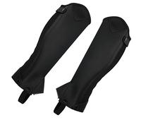 Alomejor Mezza Cuffia, Protezione per Polpacci da Equitazione in Pelle Super Fibra PU con Cerniera a Tutta Lunghezza e Chiusura Inferiore a Scatto, per Adulti (M)