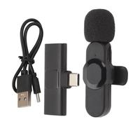 Alomejor Microfono Lavalier Wireless da Bavero Attrezzatura per Streaming Live per Telefoni Cellulari, Computer, Tablet, Fotocamere