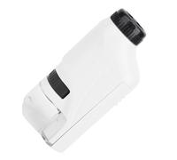 Alomejor Microscopio Portatile Microscopio Portatile a LED Regolabile da 60X a 120X per Giovani Esploratori Bambini ABS Leggero 1 unità