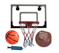 Alomejor Mini Canestro da Basket per Interni, Set da Basket per Bambini con Canestro a Molla e Tabellone per PC Temperato, per Giocattolo da Parete per Porta di Ragazzi e Ragazze