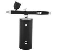 Alomejor Mini Compressore D'aria Pistola a Spruzzo Aerografo Set 7CC Alimentato Tramite USB 8.4V per gli Appassionati di Modelli Decorazione di Torte Robusto Materiale in Alluminio