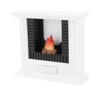 Alomejor Mini, Focolare per Casa delle Bambole in Resina Bianca con Set Multi Pezzi per Scene Invernali in Scala 1:12 Visualizza Mobili in Miniatura per l'Arredamento Accogliente del Soggiorno