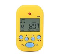 Alomejor Mini Metronomo Clip-on Digitale Beat Tempo Portatile Metronomo per Batteria per Violino di Pianoforte(Giallo)