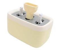 Alomejor Mini Produttore di Vetro in Alluminio Fatto in Alluminio 3 cavità è Pop Maker Semplice Estrazione Stick Design per le Sadves per Famiglie Deliziose (limone giallo)