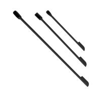 Alomejor Mini Spatole in Silicone Set di 3 Raschietti per Trucco a Doppia estremità Resistenti e Flessibili per Cosmetici e Alimenti 6,3 Pollici 4,7 Pollici 9,1 (BLACK)