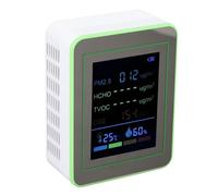 Alomejor Misuratore della qualità Dell'aria 6 in 1 Alimentato a Batteria per Uso Interno Test CO2 PM2.5 HCHO TVOC Design Portatile 130 G (#2)