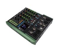 Alomejor Mixer Digitale in Metallo 6 Canali Suono Console di Miscelazione con Modulo Integrato per Piccoli Club Bar da 100 a 240V