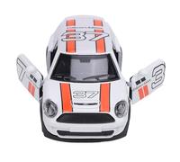 Alomejor Modello di Auto Pressofuso in Scala 1:32, Realistico Giocattolo da Corsa in Lega con Ruote Mobili, per la Raccolta e L'esposizione dei Bambini (WHITE)