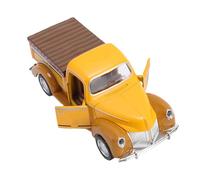 Alomejor Modello di Camioncino Classico Vintage, Decorazioni per la Casa Meticolose in Lega Meticolosa per Collezionisti (YELLOW)