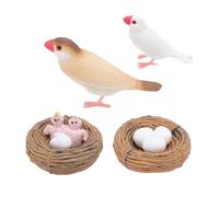 Alomejor Modello di Ciclo di Vita per Uccelli Finger un Set di Giocattoli, Figure Educative in PVC per Bambini Giocattoli per Scienze Dell'apprendimento Precoce