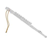 Alomejor Modello di Flauto in Miniatura Squisita Mini Decorazione di Strumenti Musicali per Regali di comò, Materiale in Lega da 5,4 Pollici per Desktop