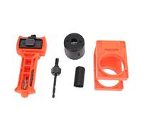 Alomejor Modello Regolabile per Mortasa per Chiusura Porta, per Forare Facilmente, Adatto per Porte Spesse da 1-3/8" a 1-3/4", Arancione, Set