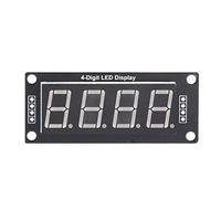 Alomejor Modulo Display Digitale a LED da 4 Pezzi, 4 Bit 7 Segmenti Facili da Usare per Orologi e Progetti Digitali, Scheda PCB 5V (MRA172D Verde)