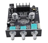 Alomejor Modulo Stereo Ad Alta fedeltà per Scheda Amplificatore di Potenza Bluetooth con Regolazione Ad Alta Frequenza Bassa per Audio Domestico Lega di Alluminio 50W+50W