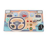Alomejor Montessori Busy Board Whear Whote Whotey Toy Sensory Wooden Sensory per 1 2 Anni di 3 Anni con Una Guida Simulata di Divertimento più modalità di Gioco Educativo