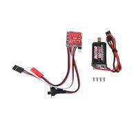 Alomejor Motore Brushless e ESC 30A Brushed ESC, Regolatore di velocità Elettrico con Freno Connettore di Alimentazione JST Rosso per Auto e Barche RC da 1/16 1/18 /24 (60T)